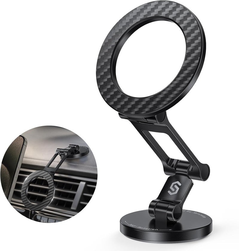 Syncwire Fits MagSafe Car Mount, Magnetic Phone Holder for Car Dashboard, [Flexible Three-axis] 360° Rotation Magnetic Car Mount Strong Magnets Car Phone Holder for iPhone 17 16 15 14 Pro Max - Image 1